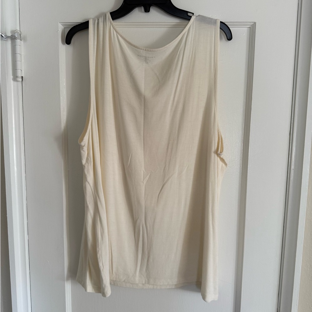 Elegant Cream Ruffle Tank Top - Picture 3 of 5